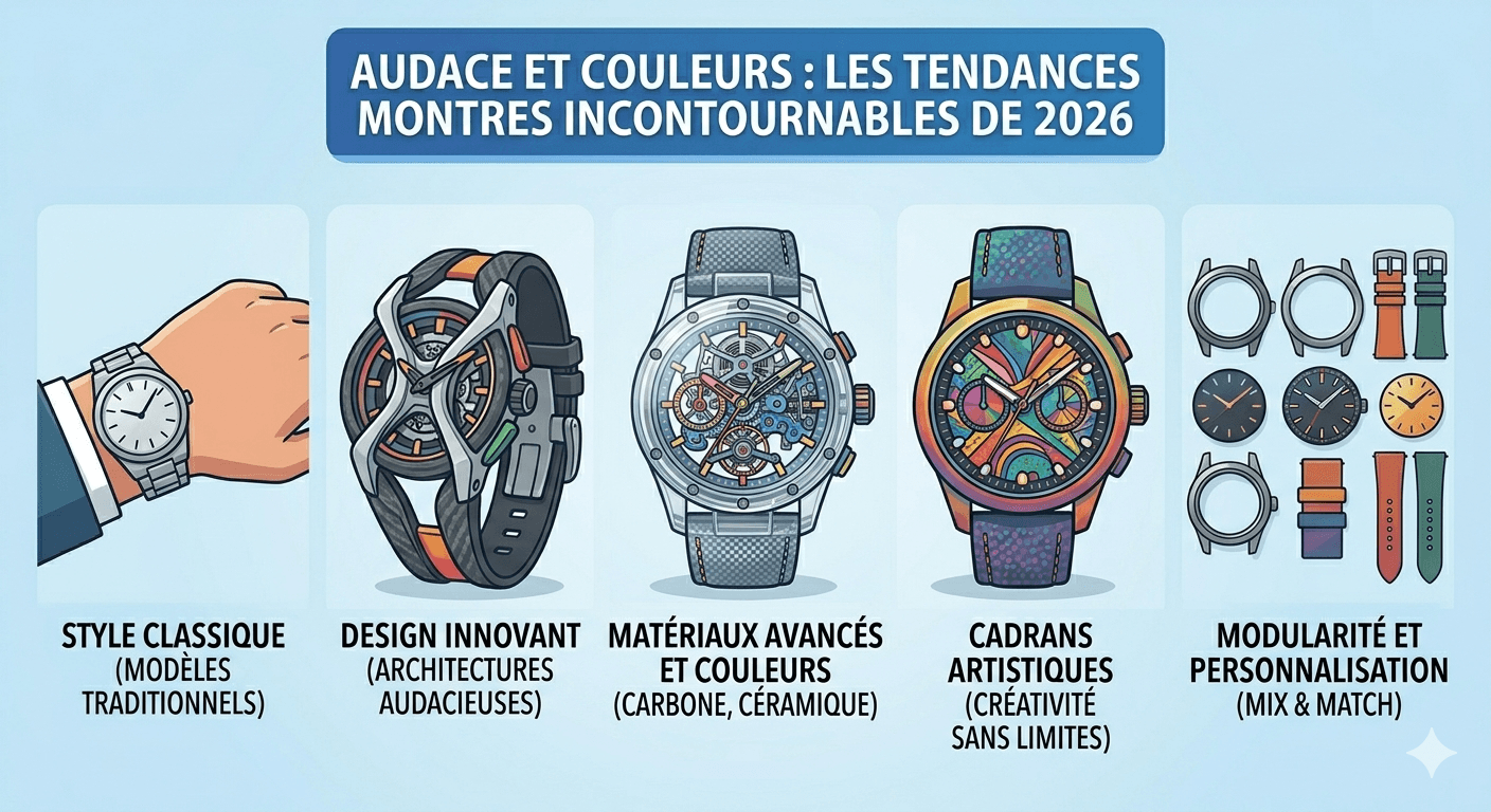 Audace et Couleurs : Les Tendances Montres Incontournables de 2026